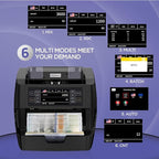 NUCOUN VC-3 Money Counter Machine Mixed Denomination, Value Counting, - Image 2