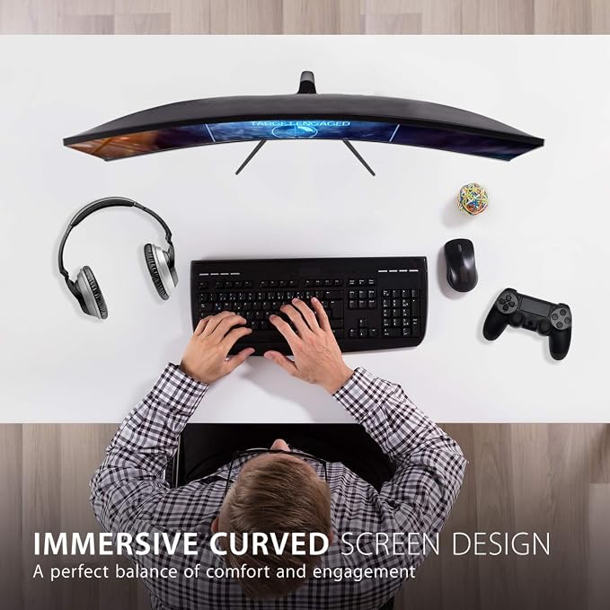 ViewSonic VX3218-PC-MHD 32 Inch Curved 1080p 1ms 180Hz Gaming Monitor - Image 2