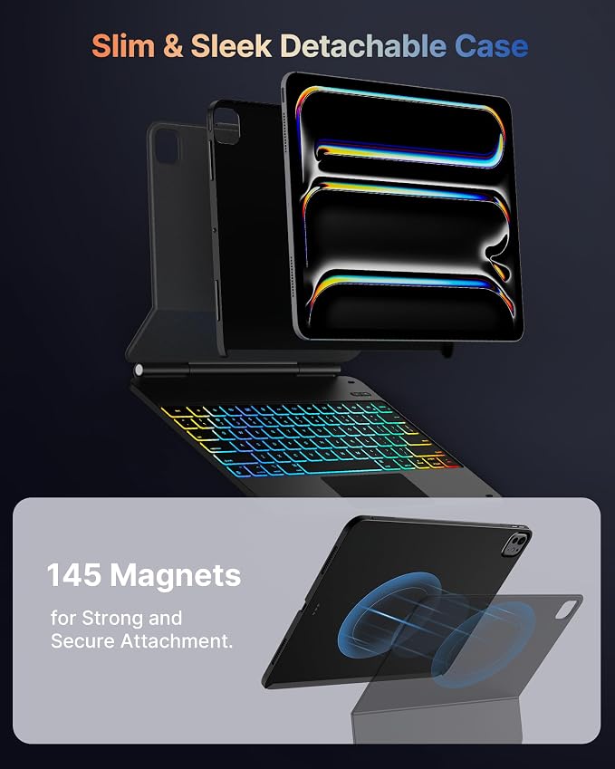 typecase Edge+ Keyboard Case for 2024 iPad Pro 13-inch, Ultra-Slim Detachable - Image 3