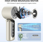 Portable Handheld Mini Fan, Speed Adjustable Turbo Personal Fan, 4000mAh - Image 2