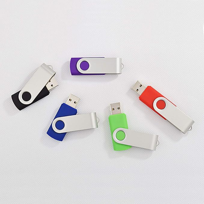 KOOTION 5 Pack 32GB Flash Drive USB 2.0 Thumb Drive Backup Memory Swivel Stick - Image 2