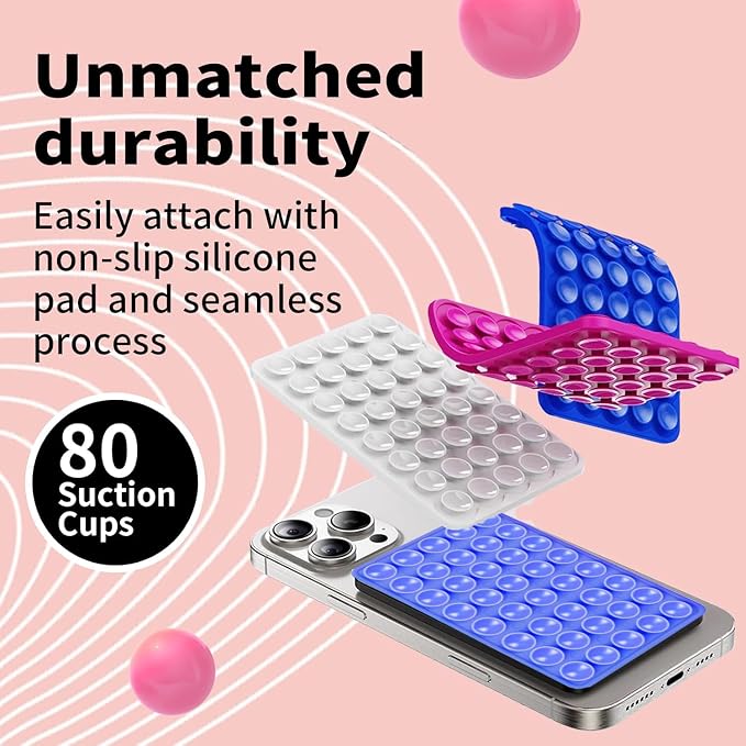 Silicone Double Octo Buddy-Sided Suction Phone Grip Detachable Mount - Image 6