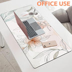 Mouse Pad Large Flowers Watercolor Texture Non-Slip Gaming Desk Mat - Image 5