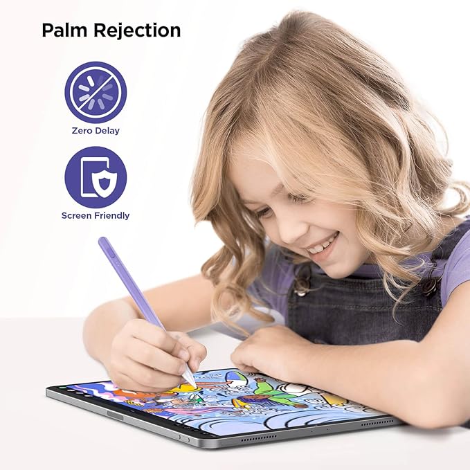 Stylus Pen for iPad 2018-2025, 15Mins Fast Charge for Apple Pencil, Palm - Image 4