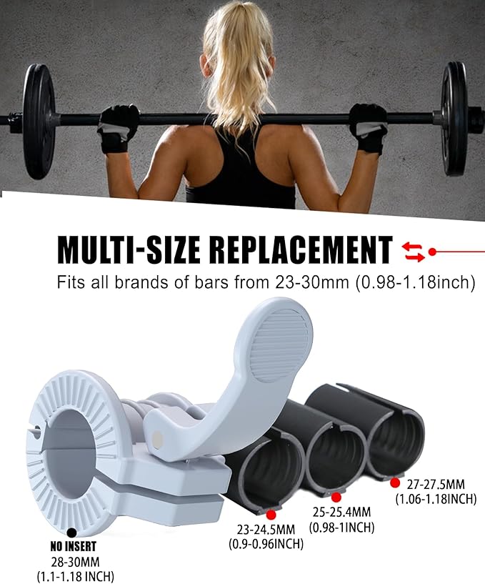 Barbell Clips 1 Inch Quick Release Weight Clamps 0.9-1.18inch Multi-Size - Image 3