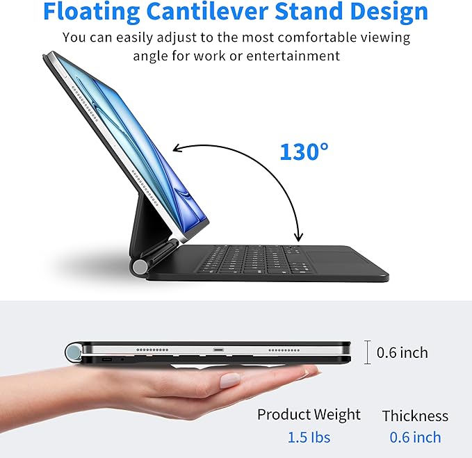 iPad Air 11 inch Case with Keyboard & iPad Pro 11 inch, Magic Keyboard - Image 7