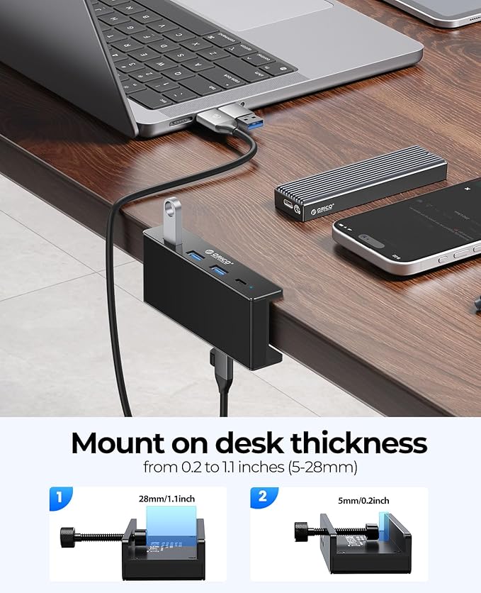 ORICO USB Hub 3.0, Clamp USB Hub - Image 5