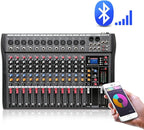 Pro 12 Channels Live Audio Mixer Bluetooth USB DJ Sound Mixing Console - Image 4
