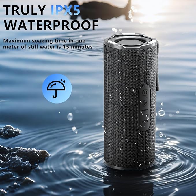 COOPERS Portable Bluetooth Speaker, Wireless Bluetooth Speaker, IPX5 Waterproof - Image 2