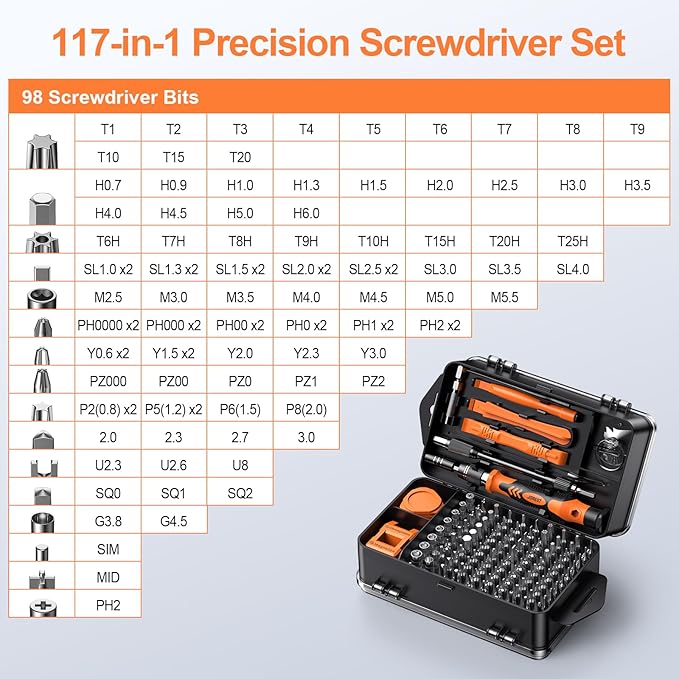 JOREST 117 in 1 Precision Screwdriver Set, Tool Gifts - Image 2