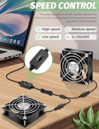 80mm x 25mm USB Fan 2 Packs 5V Small Computer Case Fan - Image 2