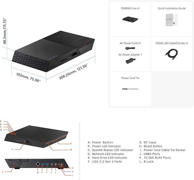Asustor FLASHSTOR 6 Gen2 FS6806X, 6 Bay All M.2 SSD NAS, AMD Ryzen Quad-Core - Image 2