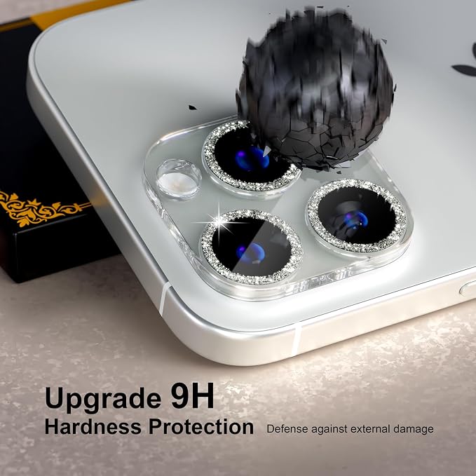 beuxece for 6 Pack iPhone 16 Pro/iPhone 16 Pro Max Camera Lens Protector 9H - Image 3