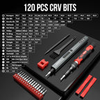 STREBITO 144-Piece Upgraded Electric Screwdriver, Max 0.7 N.m, 120 Magnetic Bits - Image 7