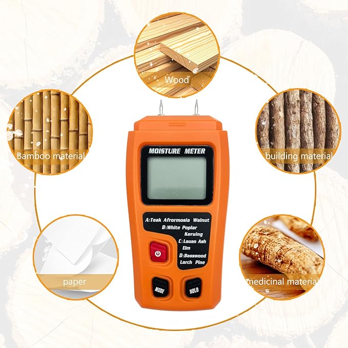 Digital Wood Moisture Meter Wood Humidity Tester Hygrometer Timber Damp - Image 6