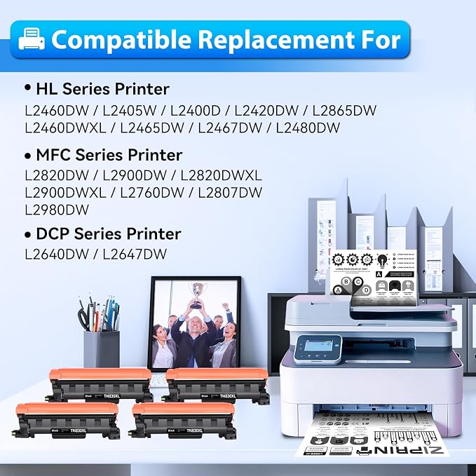 ZIPRINT TN830XL Toner 4 Pack Compatible Replacement - Image 2