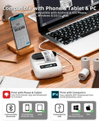 Phomemo Label Maker, M220 Barcode Printer, Thermal Bluetooth Label Printer - Image 4