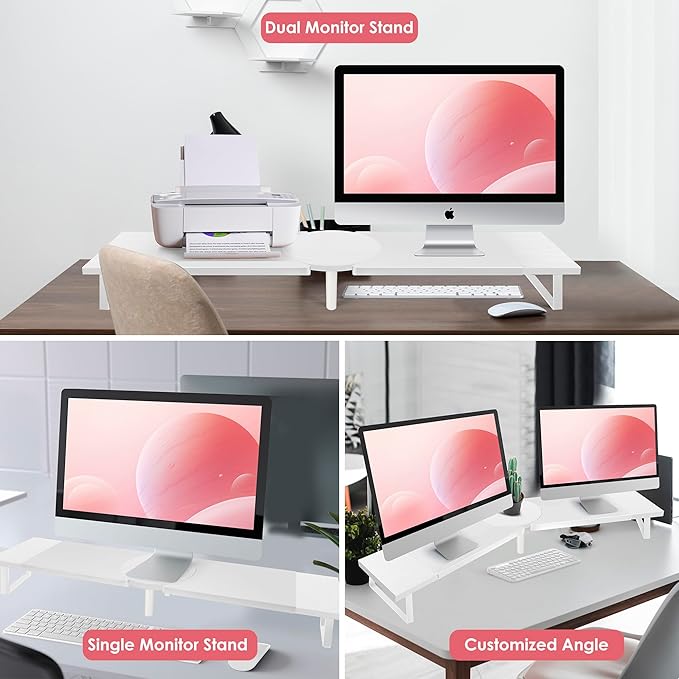 Across-Star Dual-Monitor Stand for Desk - Image 4