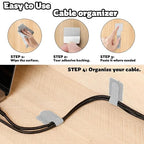 40 PCS Hook and Loop Cable Ties, Self-Adhesive Hook and Loop Cable Straps - Image 4
