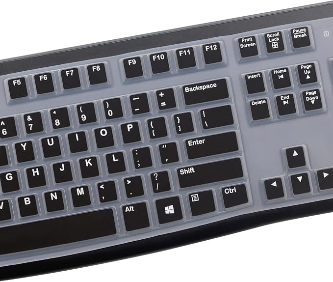 Silicone Keyboard Cover for Logitech K120 & MK120 Ergonomic Desktop USB Wired - Image 3