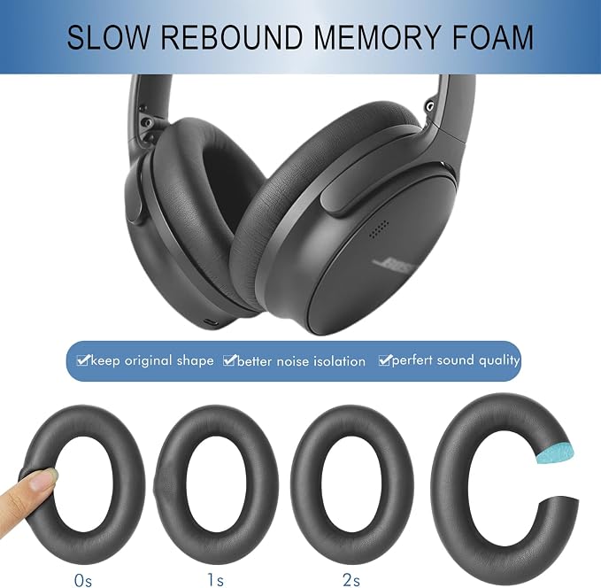 GEVO Replacement Ear Pads for Bose QC45, Ear Cushions for Bose QuietComfort 45 - Image 6