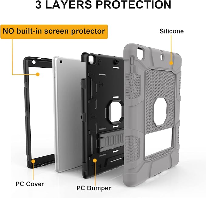 Rantice iPad Case, Hybrid Shockproof Rugged Drop Protection Cover - Image 2