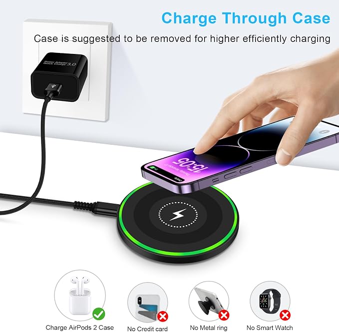 Samsung Wireless Charger Android Charger Fast Charging Pad Wireless Phone - Image 7