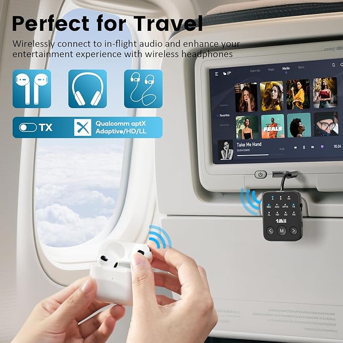 1Mii Bluetooth 5.3 Transmitter Receiver 2-in-1, aptX Adaptive & Low Latency - Image 3