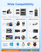 FORIDA 3 Ports USB Adapter, USB Hub - Image 5