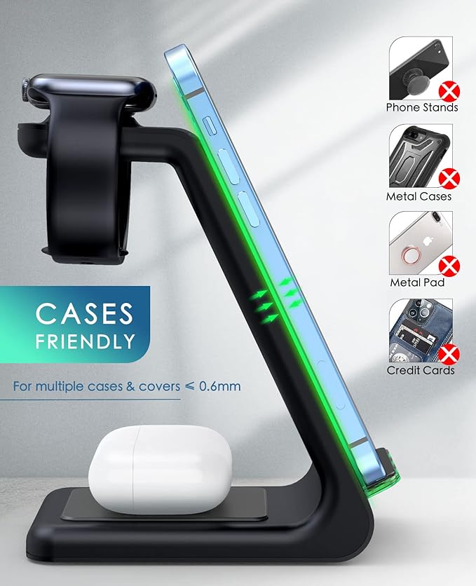 3 in 1 Wireless Charging Station, 2025 Upgraded Fast Desk Charger Station - Image 3
