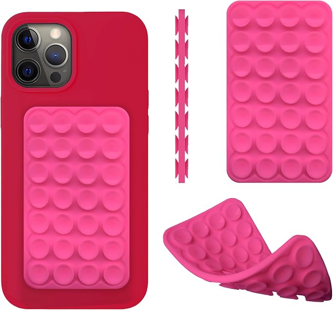 Silicone Double-Sided Suction Phone Case Detachable Mount, ASMR/Fidget Sticky by DreamsLink