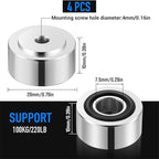 Facmogu 4PCS Silver Aluminum Alloy Speaker Isolation Feet, Turntable Isolation - Image 7