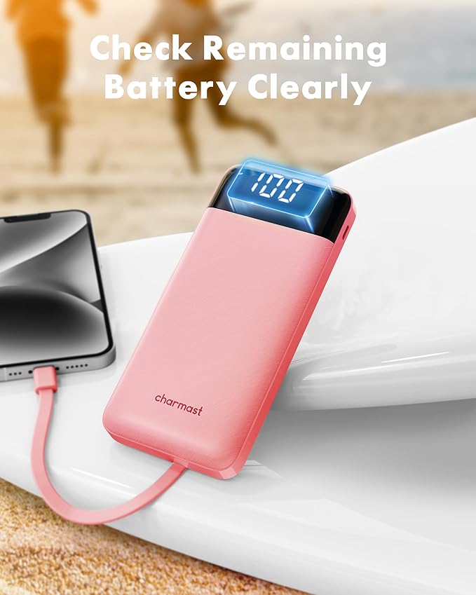 Charmast Portable Charger with Built in Cables, Power Bank with Cords Wires - Image 7