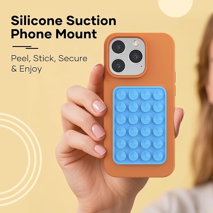 Silicone Phone Sticky Grip, Suction Phone Case Mount - Image 2