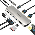 USB C Docking Station USB C to Dual HDMI Adapter USB C Hub Dual Monitor by WAVLINK%C2%AE