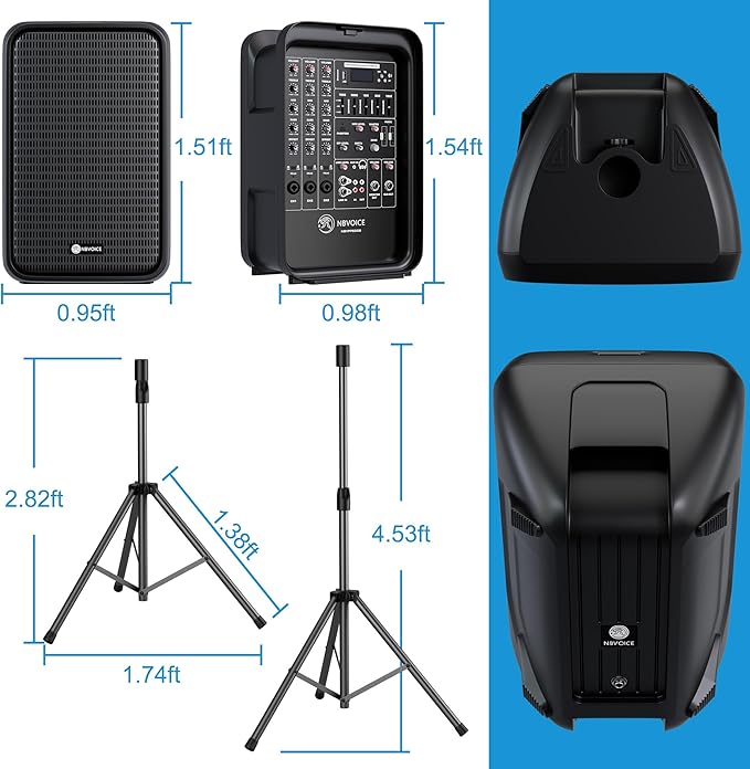 Professional Portable All-in-One 2-Way PA System Suitcase-Style Design - Image 7