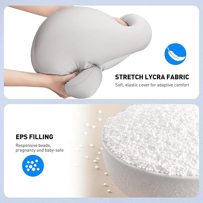 AboveTEK Tablet Pillow Stand for Bed, Hands-Free 360° Adjustable iPad Pillow - Image 9