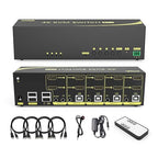 eKL HDMI KVM Switch 4 in 2 Out Dual Monitor Extended Display 4K@60Hz 4:4:4 by EKL