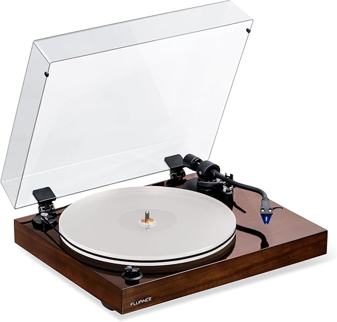 Fluance RT85 Turntable with Ortofon Cartridge, Acrylic Platter, Speed Control by Fluance