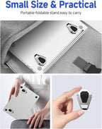 Portable Laptop Stand, Mini Aluminum Keyboard Riser, Foldable Cooling Pad - Image 4