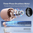 JISULIFE Portable Handheld Fan, Speed Adjustable Turbo Mini and 3600mAh Battery - Image 2