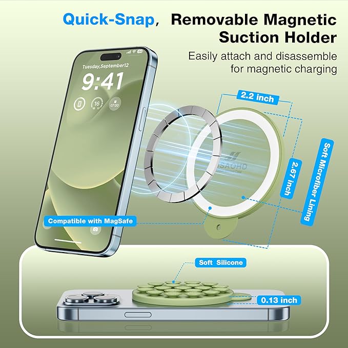 Magnetic Suction Cup Phone Mount - Image 3