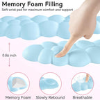 Cloud Wrist Rest for Computer Keyboard, 4-in-1 Memory Foam Leather Cloud - Image 4