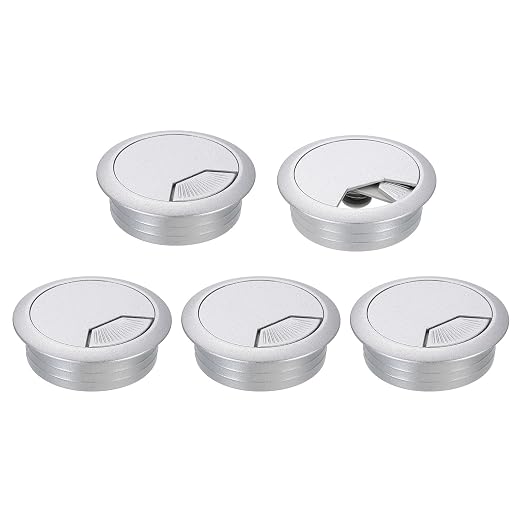 uxcell 5 Pcs 50mm Desk Grommet, Plastic Cable Hole Cover, Wire Cord Cable by uxcell