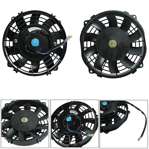 7 Inch Universal Slim Fan Push Pull Electric Radiator Cooling Fan 12V 80W Mount - Image 4