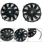 7 Inch Universal Slim Fan Push Pull Electric Radiator Cooling Fan 12V 80W Mount - Image 4