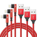 3Pack 90 Degree Lightning Cable, iPhone Charger Cable 6ft, Long Fast Charging by KIYODA