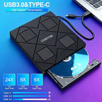 8-in-1 External Blu-ray Drive: 2 USB + USB-C Ports, TF/SD Card Reader, Laptop - Image 6