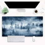 Forest Nature Scenery Mountain Desk Pad Extra Large 31.5"x15.7" Gaming Mouse by Cindasun