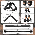 Cable Machine Attachment，LAT Pulldown Attachments Upgraded 1.3 Inch Comfort - Image 2